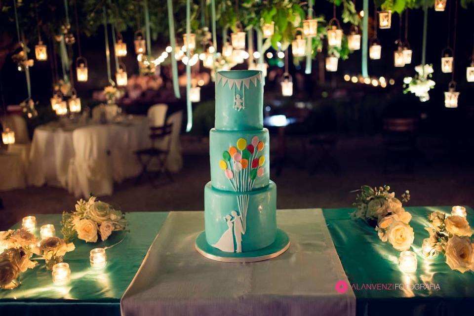 Wedding cake con atmosfera