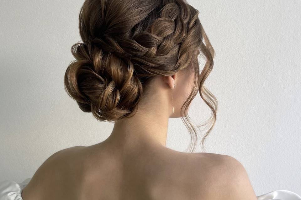 low braided bun