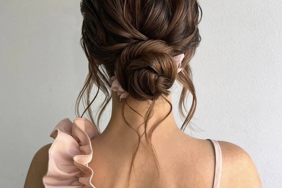 romantic low bun
