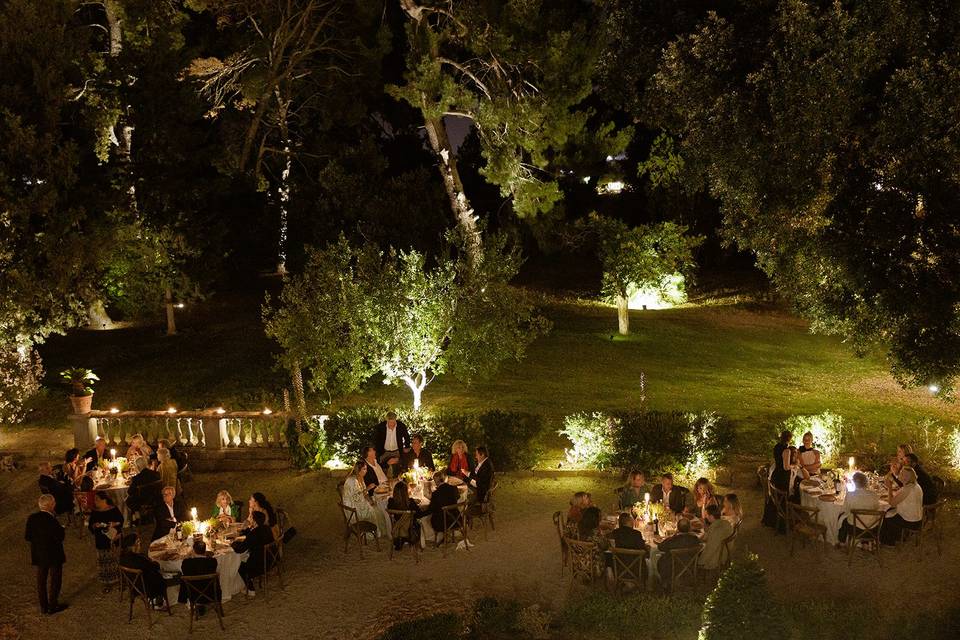 Ricevimento fronte villa