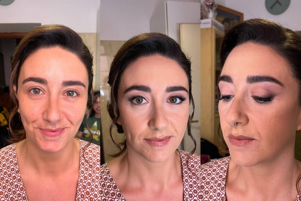Makeup sposa prima e dopo