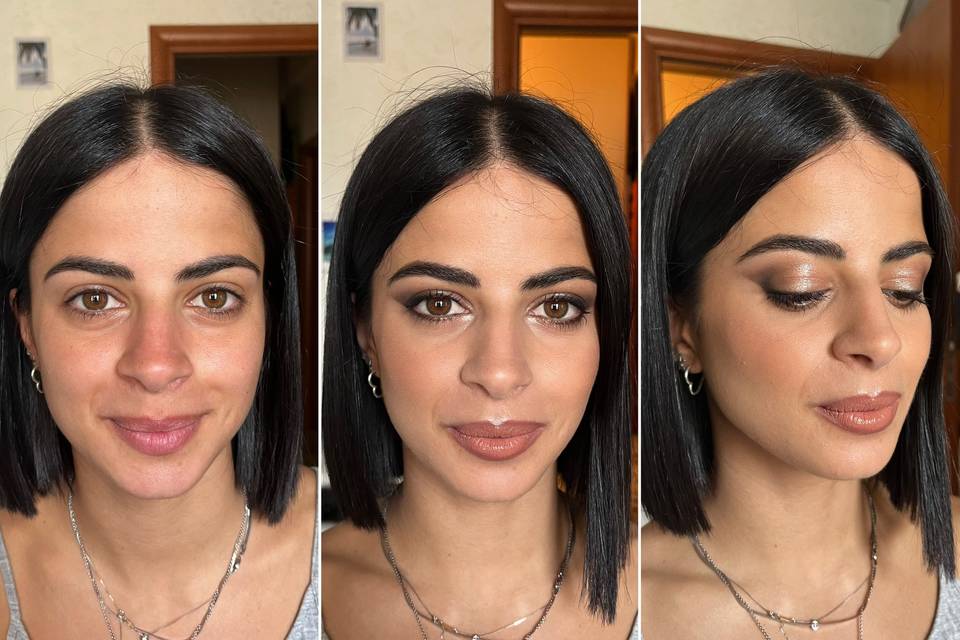 Makeup cerimonia prima e dopo