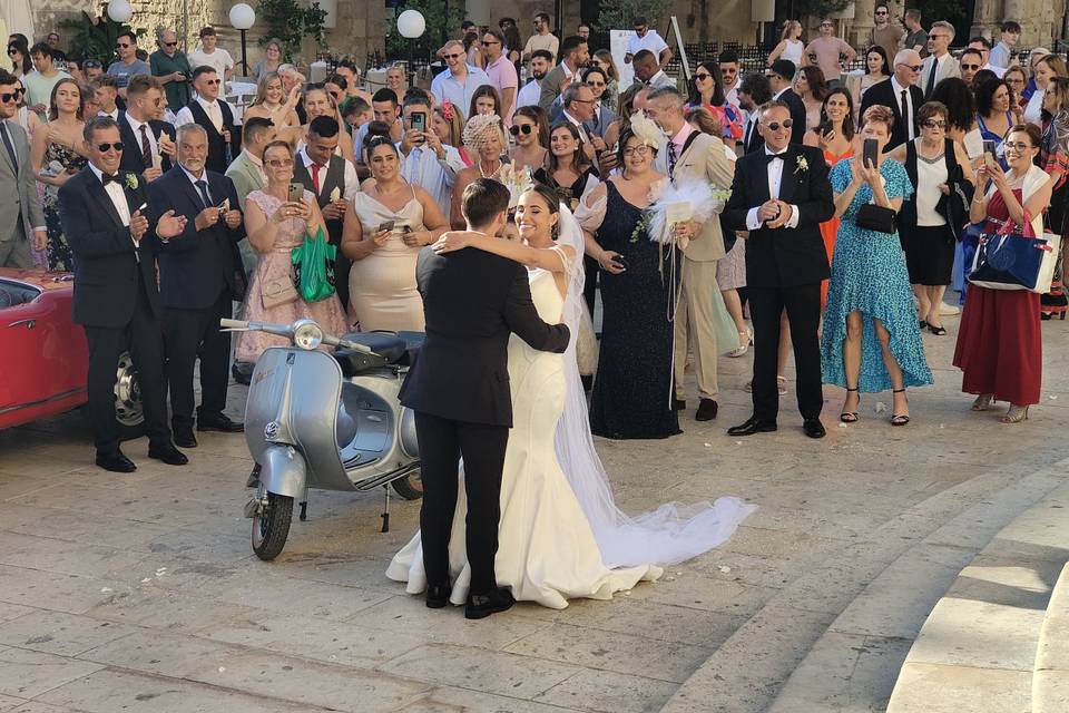 Wedding in Vespa vintage