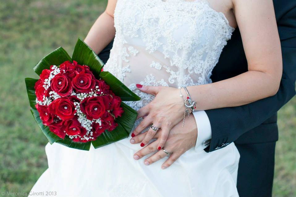 Bouquet sposa rosso