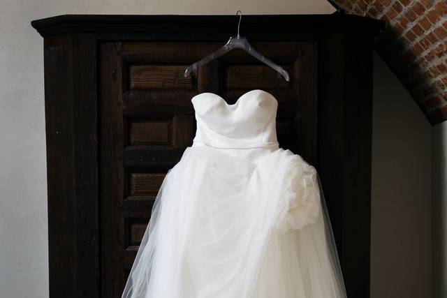 Dettagli dell'abito da sposa