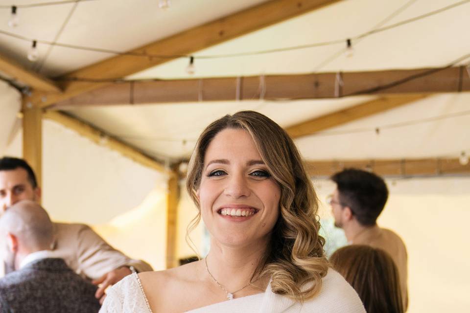La sposa durante la cerimonia