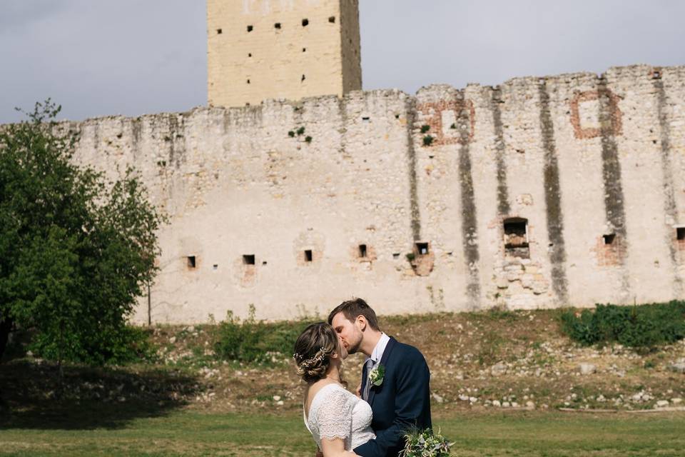 Ritratto romantico degli sposi