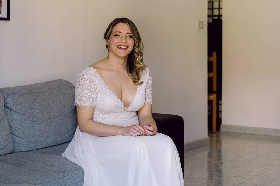 La sposa prima della cerimonia
