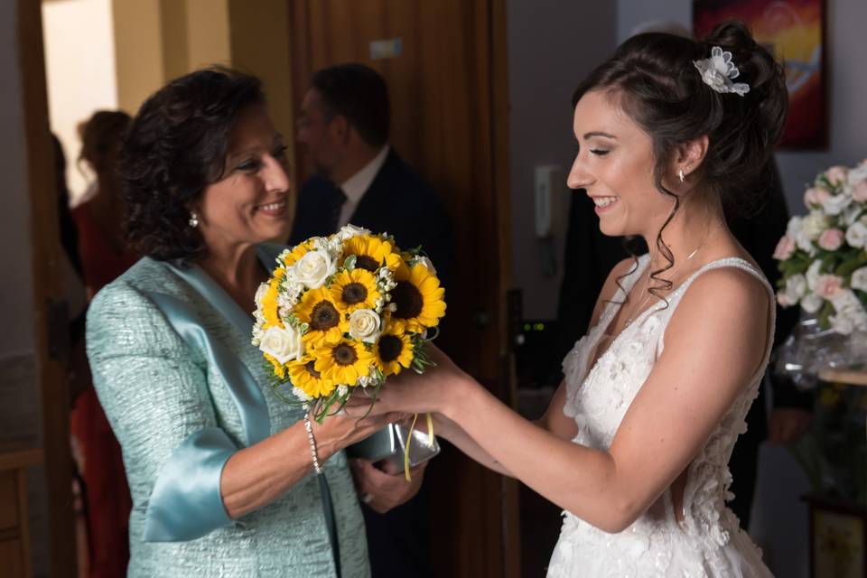 La consegna del bouquet