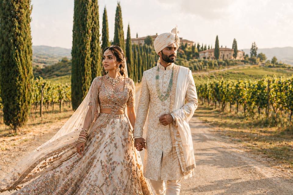 Matrimonio indiano in Toscana