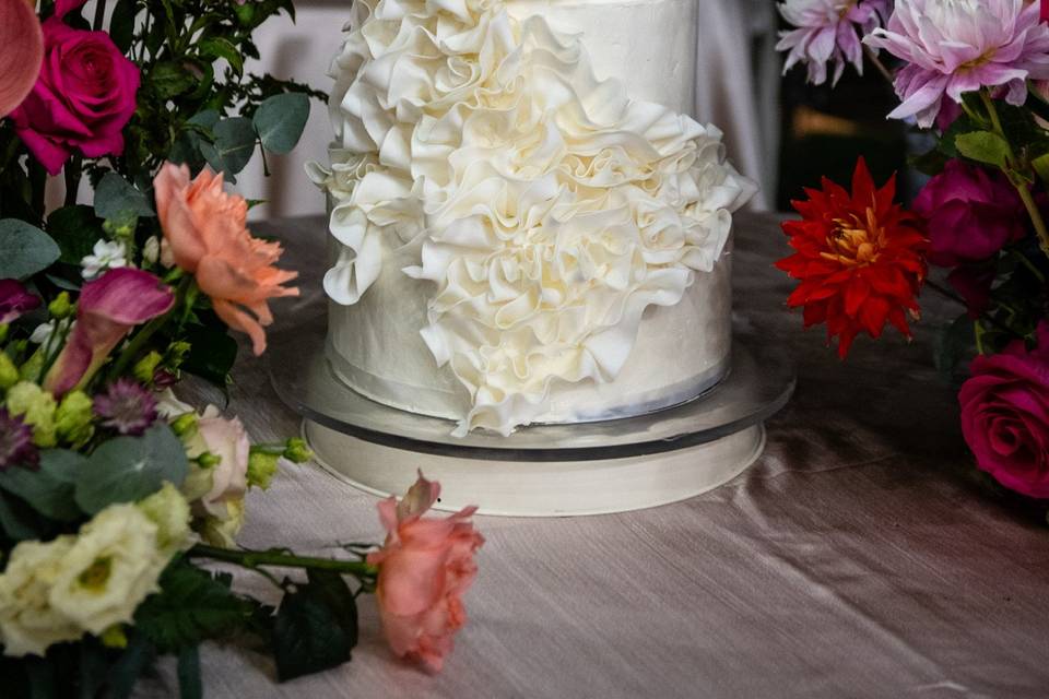 Torta ispirata abito sposa