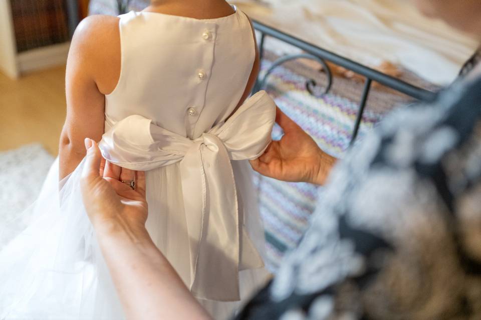 Flatlay a casa della sposa