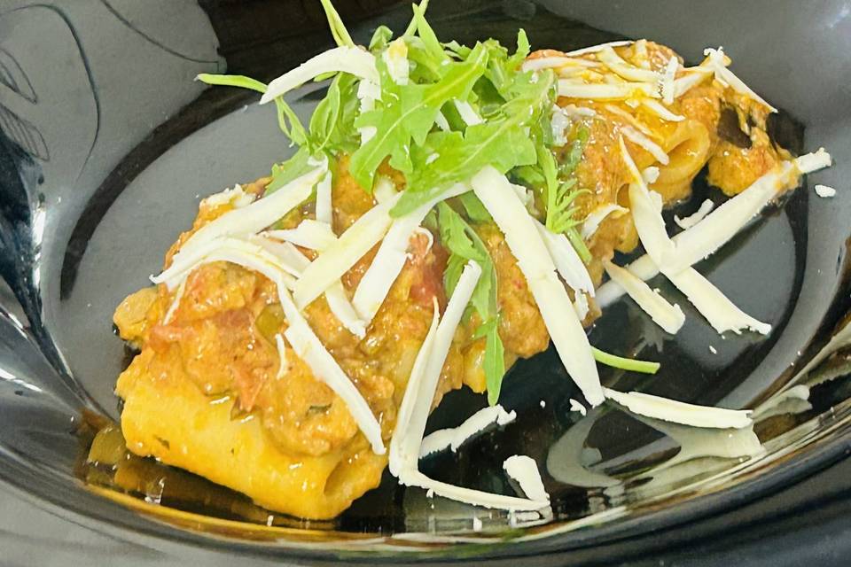 Paccheri norma e rucola