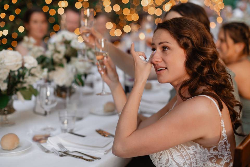 La sposa che si commuove