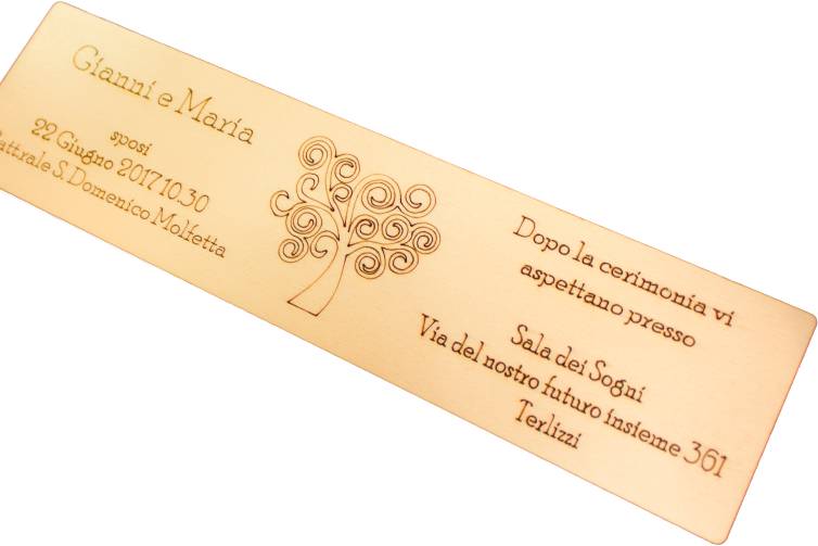 Partecipazioni legno intaglio