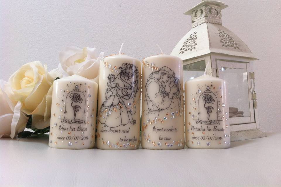 Set candele matrimonio.