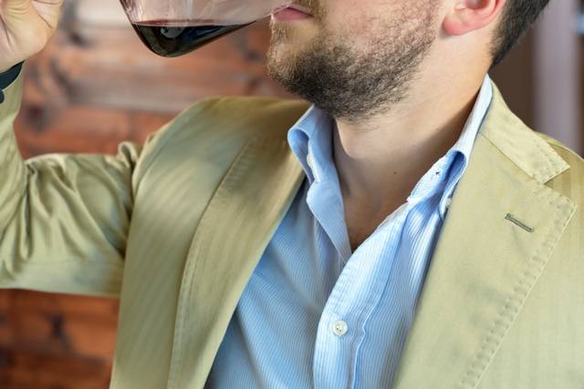 Zalto e vino rosso