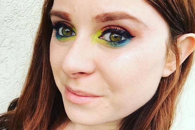 Rainbow makeup :D