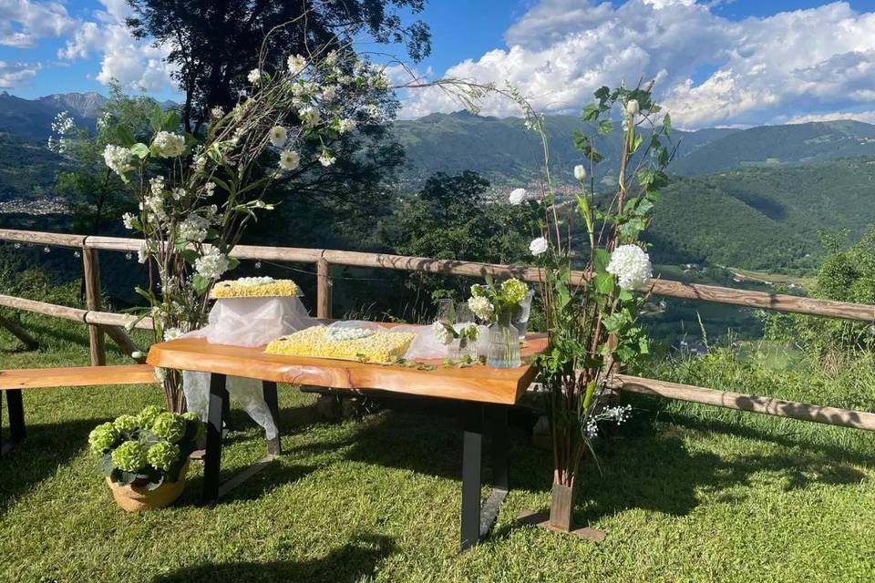 Taglio Torta con vista