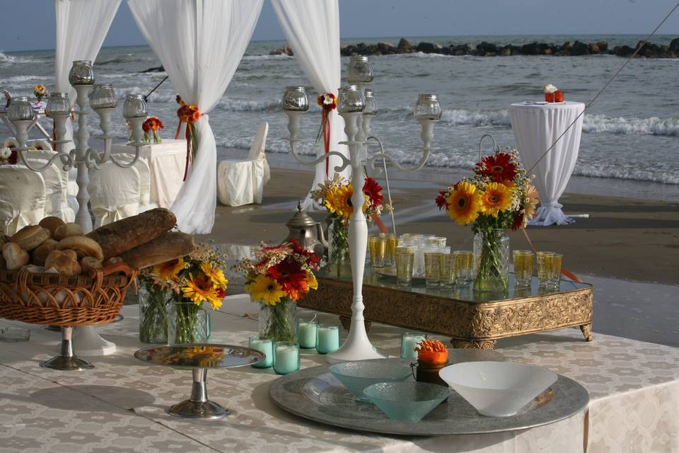 Catering in spiaggia