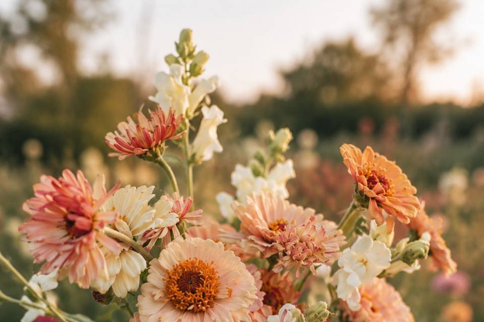 Bouquet di zinnie