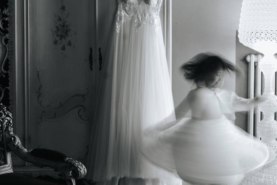 Abito sposa con figlia