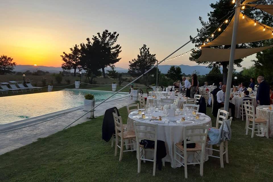 Cena in piscina