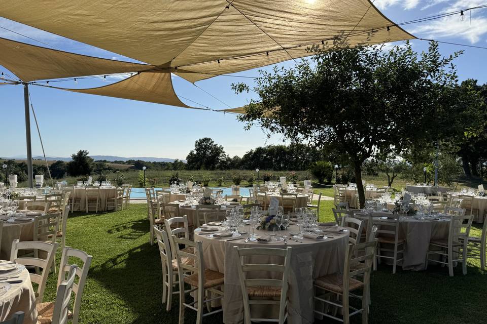 Allestimento in piscina