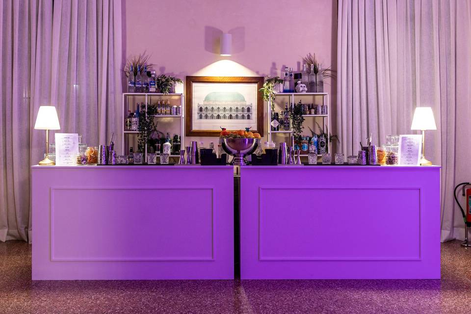 La saletta per l'open bar