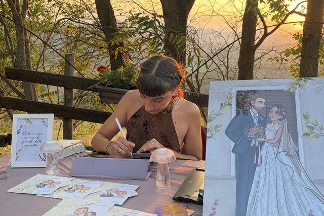 Live painting guest card