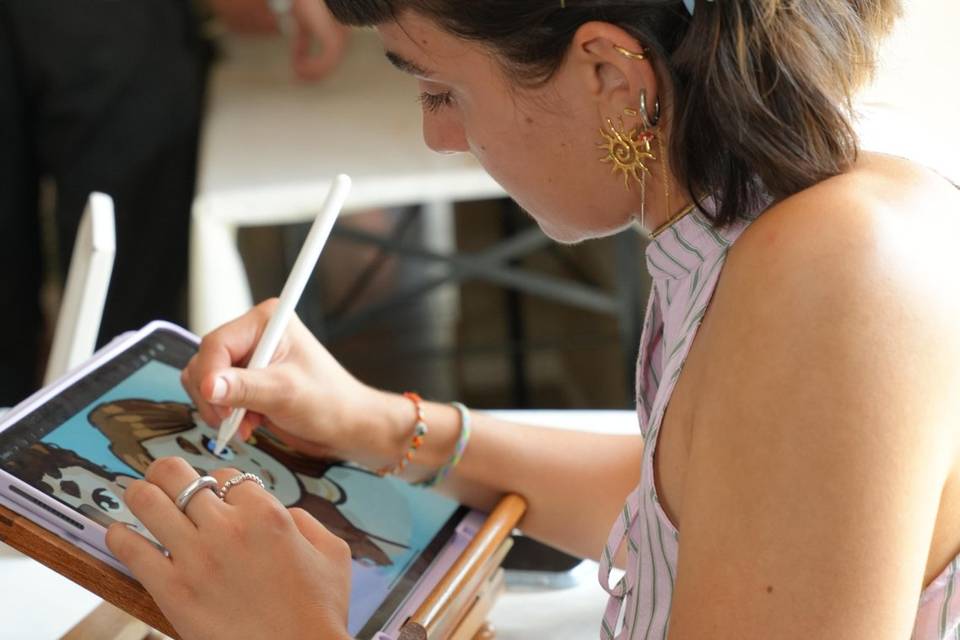 Live painting guest card