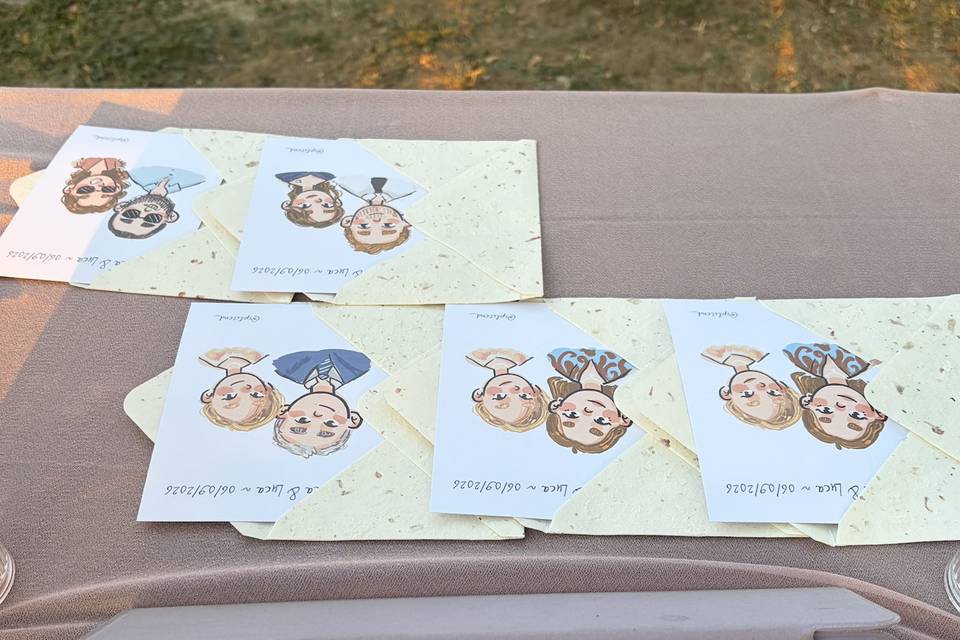 Live painting guest card