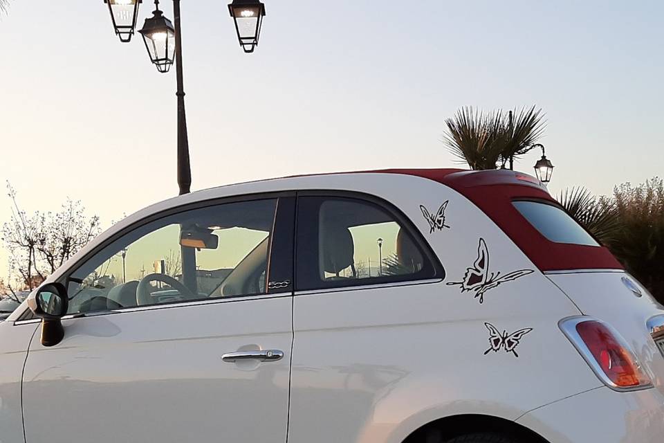 Fiat 500 cabrio Capote rossa