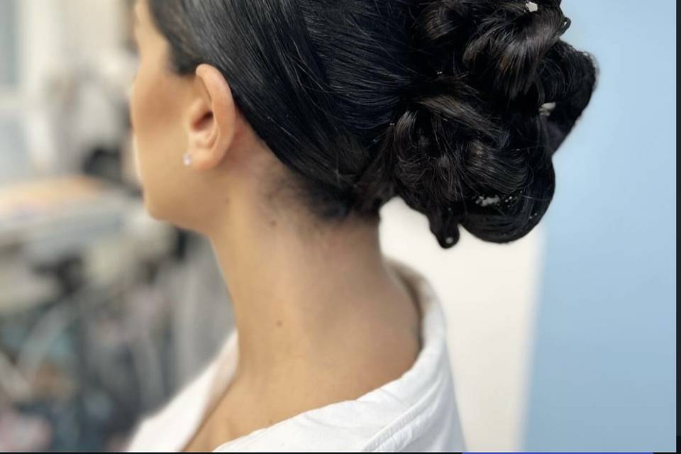 Chignon lavorato sposa