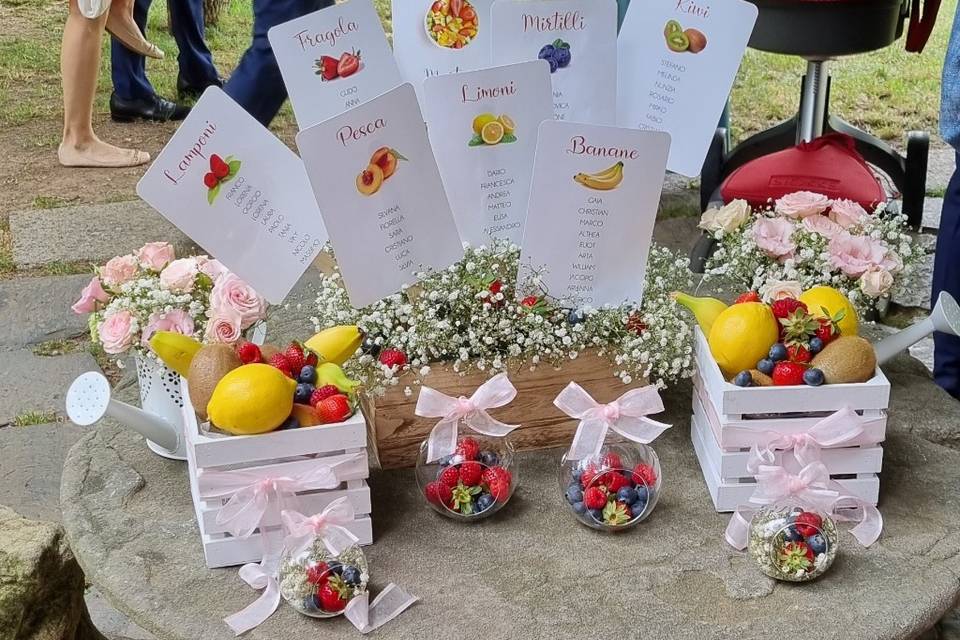 Tableau mariage tema frutta