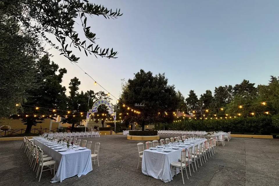 Allestimento nell'aia