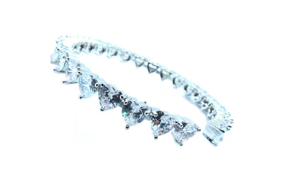 Bracciale con brillanti cuore