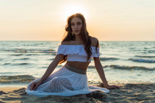 Foto con mare e sole