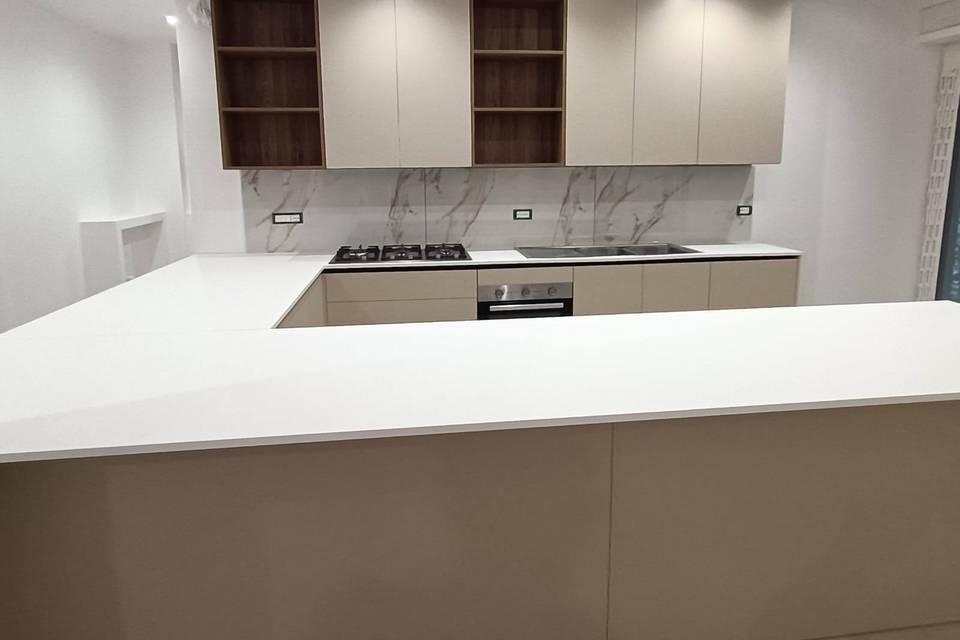 Cucina con penisola