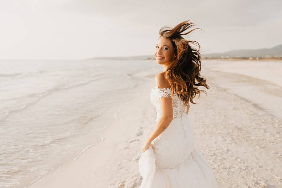 Bride on the beach