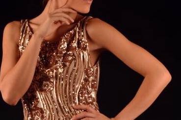 Abito vestito paillettes
