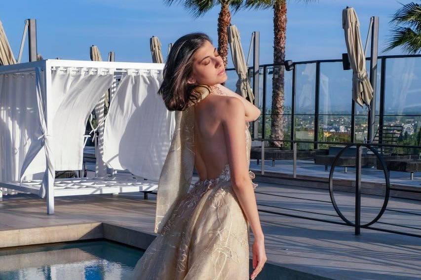 Abito Golden II organza seta