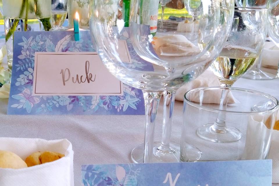 Nome tavolo e segnaposto