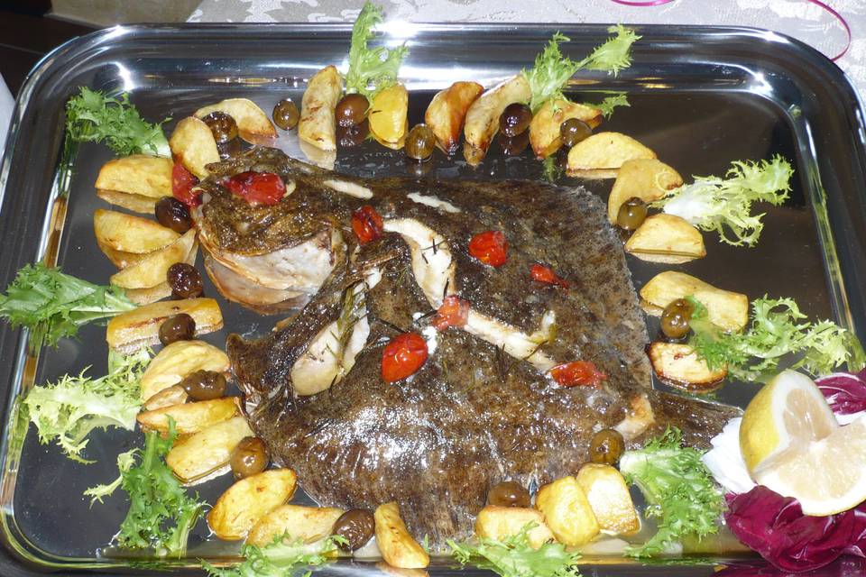 Rombo al forno con patate