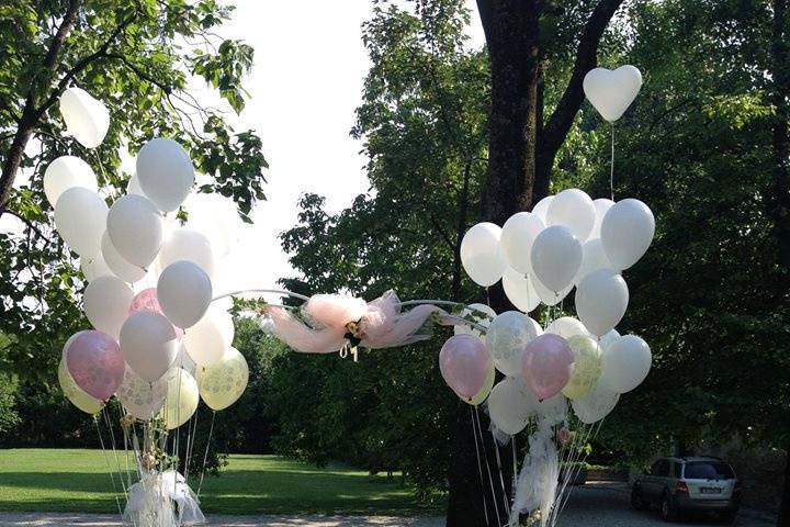 Arco palloncini taglio torta