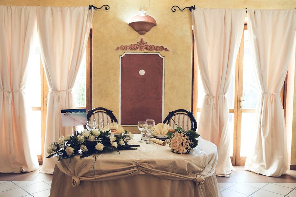 Sala ricevimento-Tavolo sposi