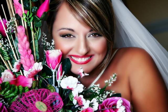 La sposa e il bouquet