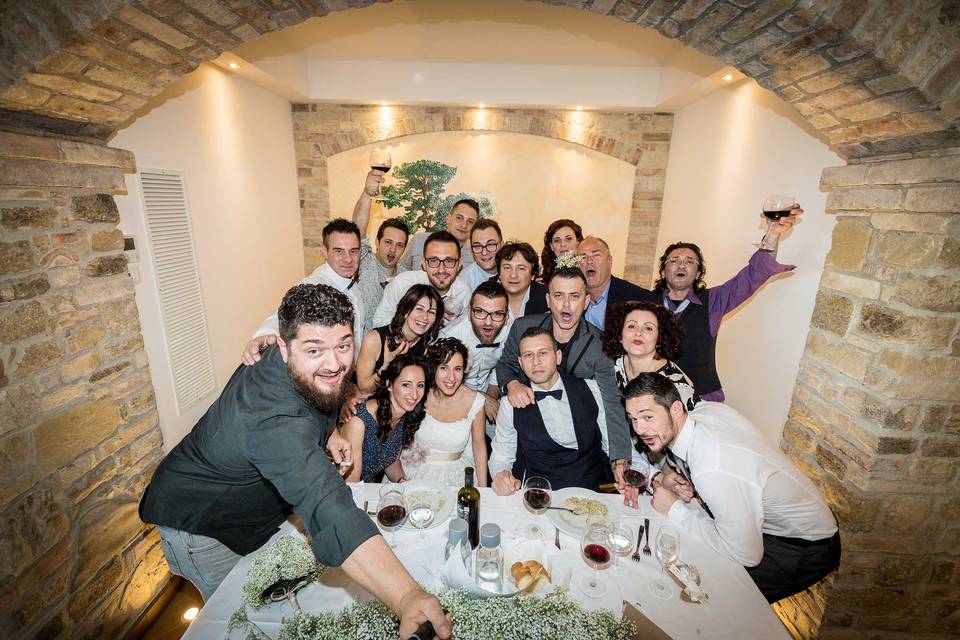 Selfie con gli amici