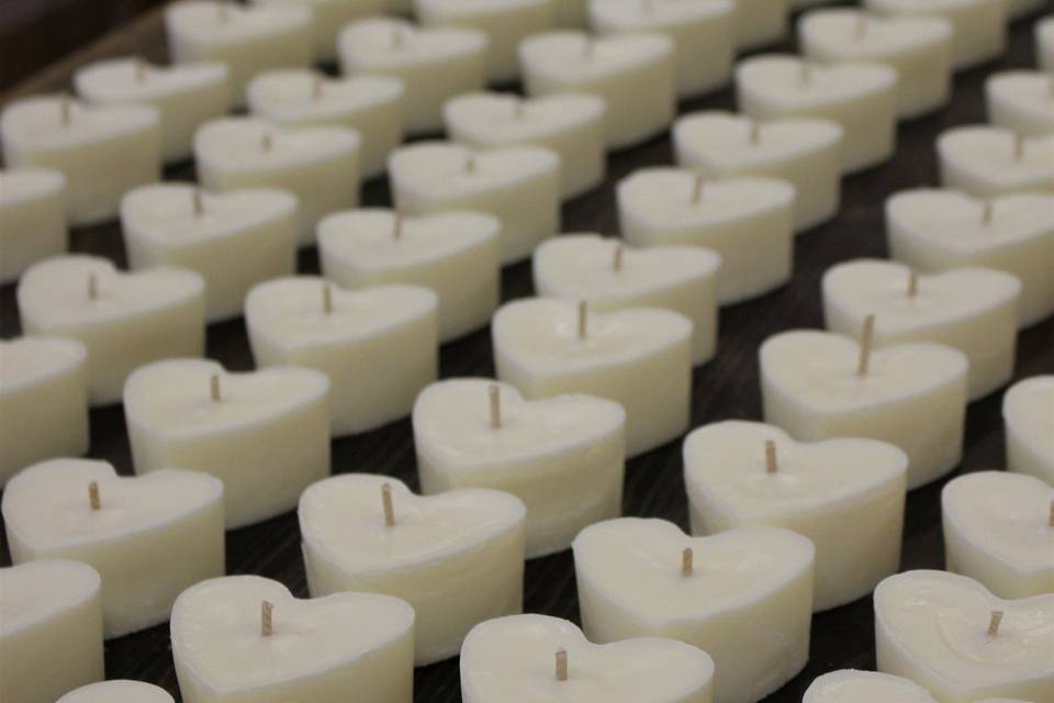 Candela decor cuore
