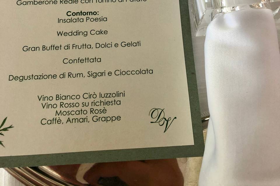 Menu'  e segnaposto